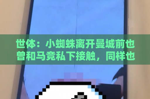 世体：小蜘蛛离开曼城前也曾和马竞私下接触，同样也表达过不满