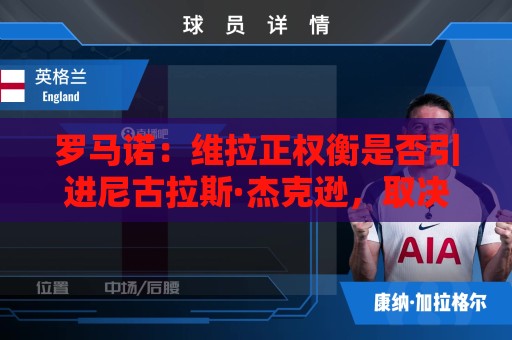 罗马诺:维拉正权衡是否引进尼古拉斯·杰克逊,取决于切尔西态度 罗马诺:维拉正权衡是否引进尼古拉斯·杰克逊,取决于切尔西态度