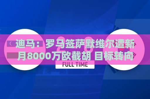 迪马:罗马签萨默维尔遭新月8000万欧截胡 目标转向努萨等人 迪马:罗马签萨默维尔遭新月8000万欧截胡 目标转向努萨等人